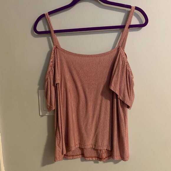 American Eagle Striped off the shoulder tank - Picture 3 of 3